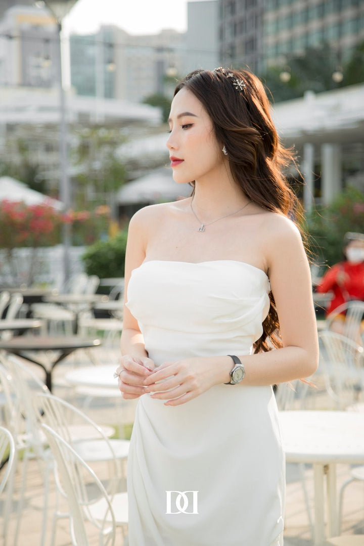 DARLING DIVA Anzu Silk Midi Dress