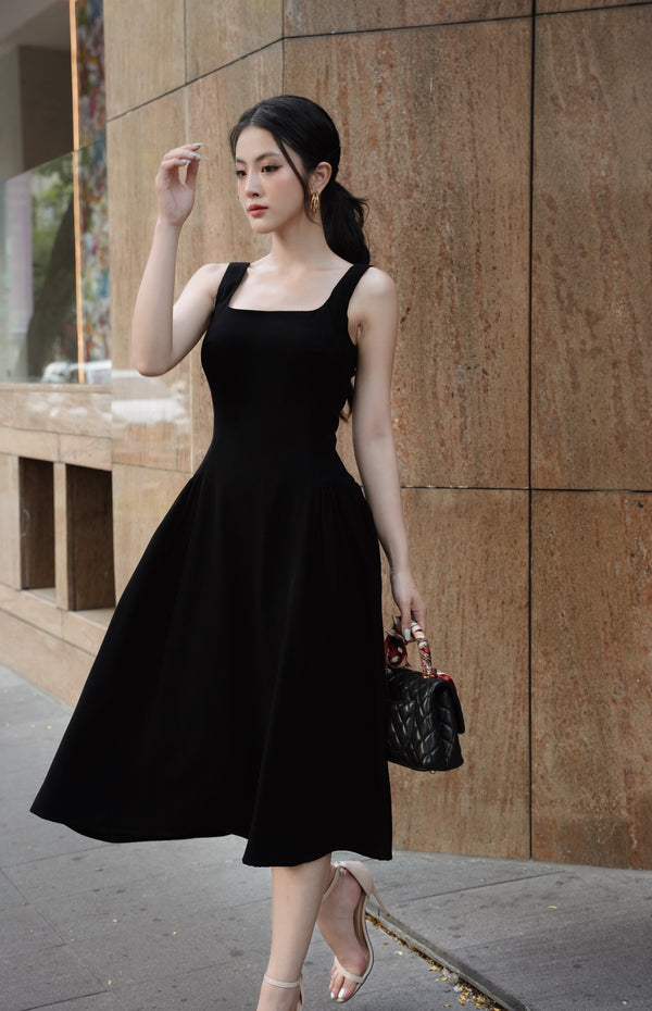 Đầm Dây Nhúng Dáng Xòe hai Dây