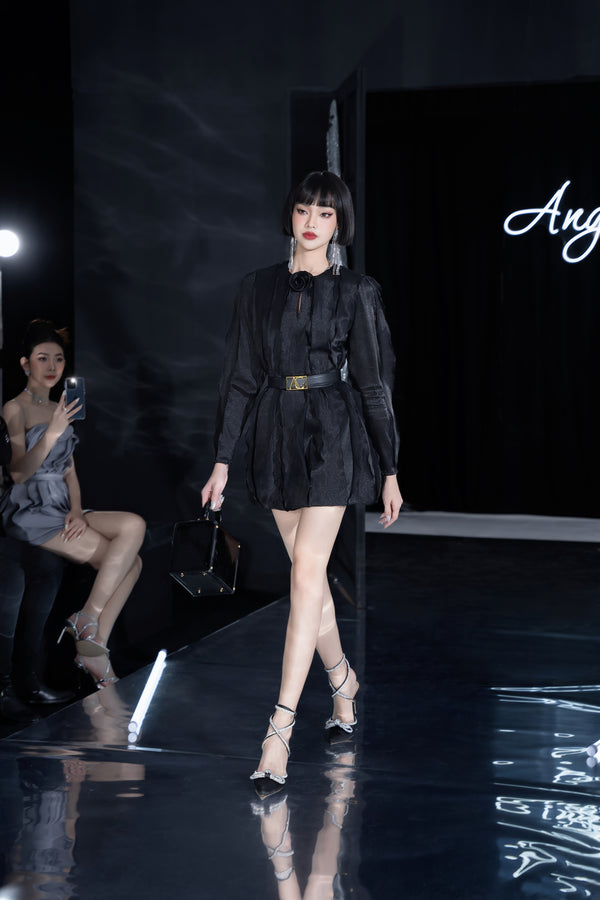 Seto Dress - Đầm Mini Chữ A Tay Dài Bèo Rũ