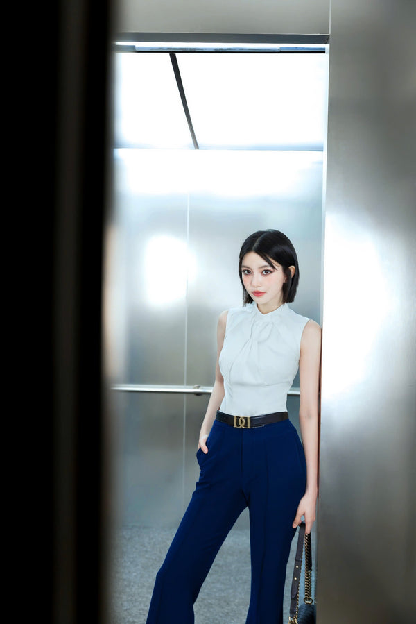KILE SET - SET ÁO CỘC TAY CỔ SƠ MI PHỐI CÙNG QUẦN ỐNG LOE