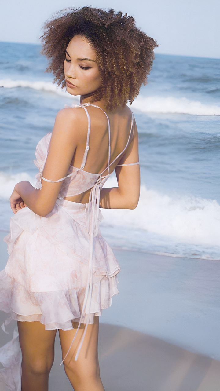 DARLING DIVA Đâm dây bèo đan dây lưng Hazel Dress