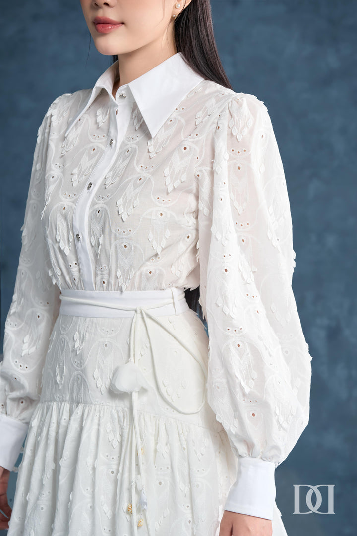 DARLING DIVA Đầm Tay Dài Phồng Dáng Xòe Ngắn Lanie Dress