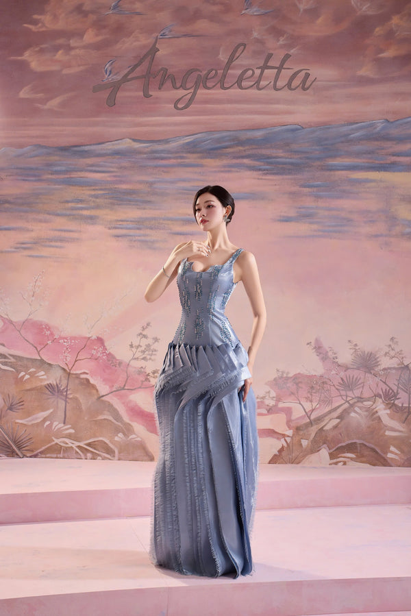 ELLA DRESS - ĐẦM TAFFETA ÁNH KIM TƯỚC VẢI CAO CẤP DÁNG DÀI