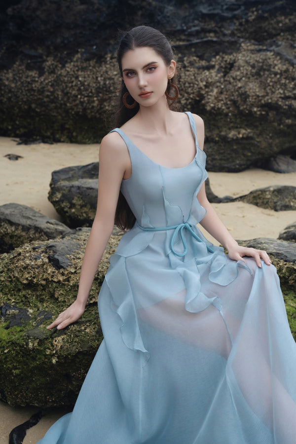 FELIX DRESS – ĐẦM DÀI XÒE NHẸ, THIẾT KẾ TẦNG LỚP NHÚN NỮ TÍNH