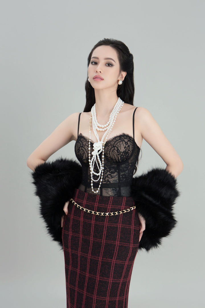 DARLING DIVA Áo Coset Ren Quyến Rũ Fidelia Coset