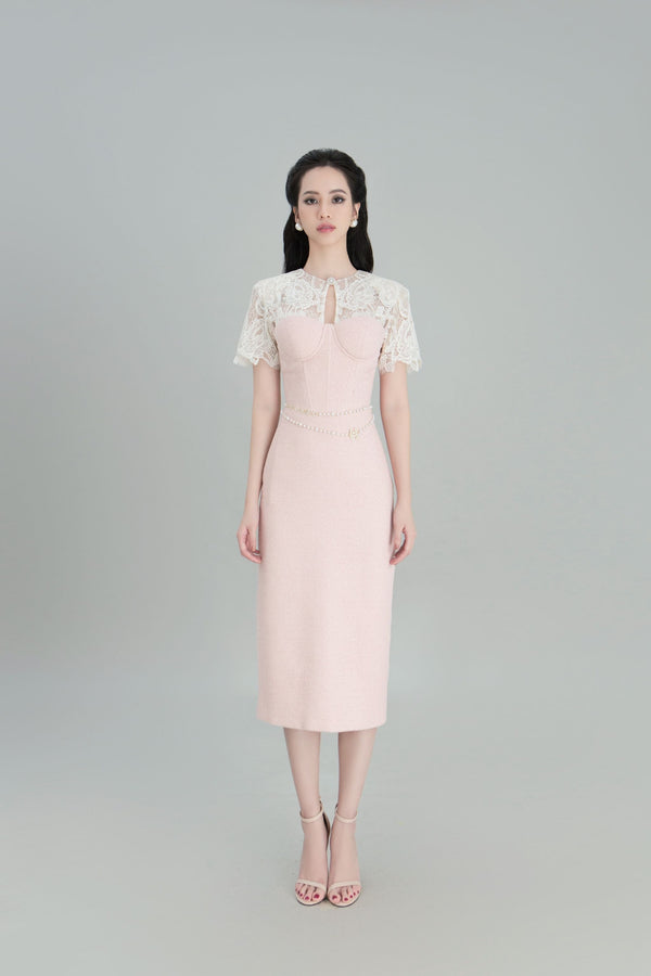DARLING DIVA Amelia Lace Sleeves Dress
