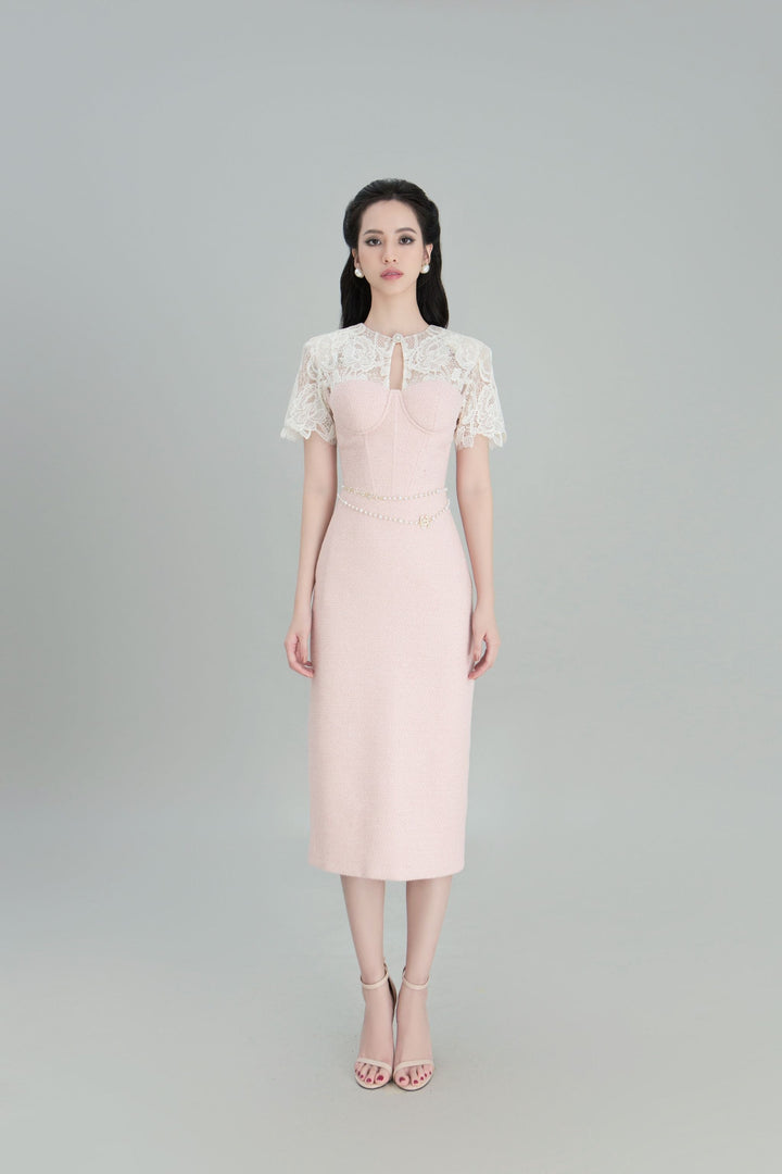 DARLING DIVA Amelia Lace Sleeves Dress