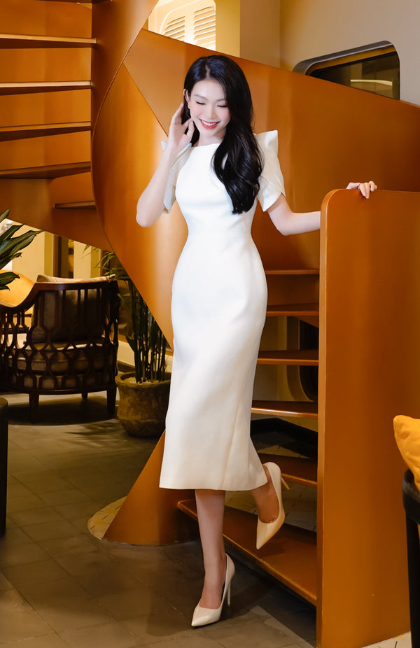 DARLING DIVA Đầm Xòe Cổ Thuyền Sandy Dress