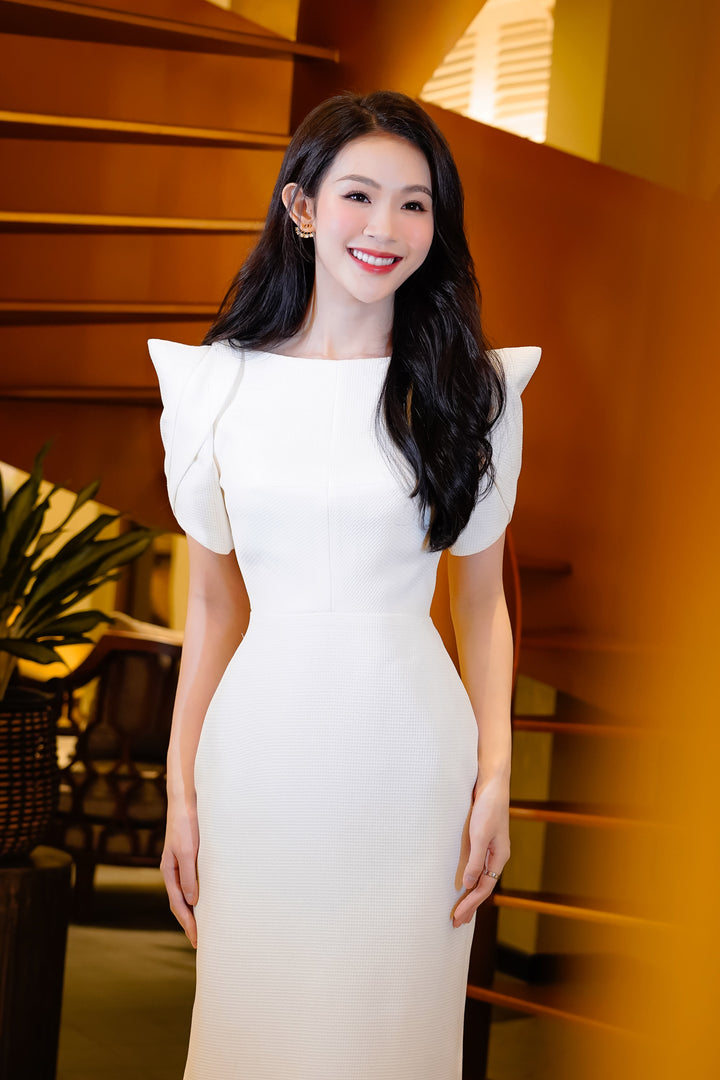 DARLING DIVA Đầm Xòe Cổ Thuyền Sandy Dress
