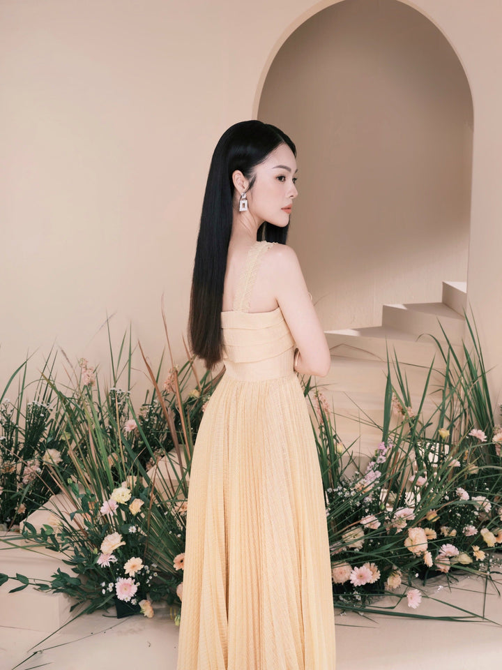 darlingdiva.vn Đầm hai dây midi xoè xếp ly Morela Dress