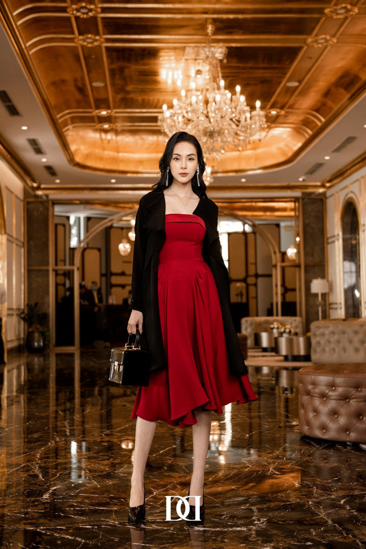 DARLING DIVA Áo Choàng PT Đen