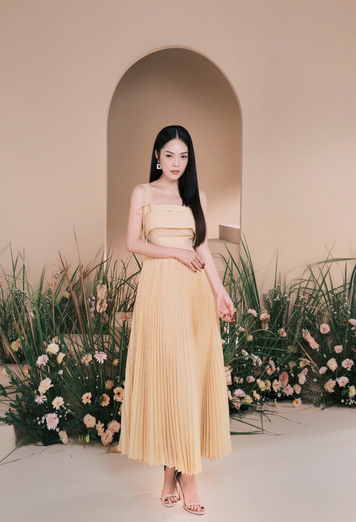 darlingdiva.vn Đầm hai dây midi xoè xếp ly Morela Dress